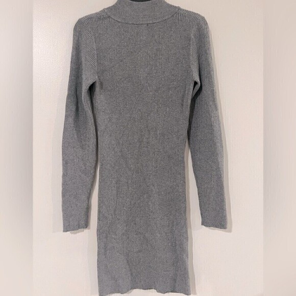 HIPPIE ROSE
Juniors' Quarter-Zip Sweater Dress Grey size S - Picture 4 of 6